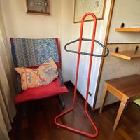 Vintage appendi abito in metallo rosso e nero