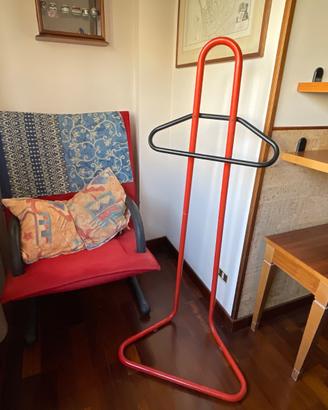 Vintage appendi abito in metallo rosso e nero
