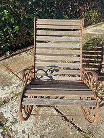 Sedia a dondolo da giardino - Vintage