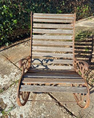Sedia a dondolo da giardino - Vintage