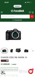 Canon r6 mkiii + accessori