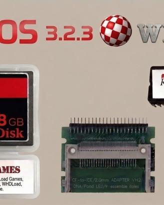 Amiga O.S. 3.2.3 Whdload Giochi + kit CF IDE + ROM