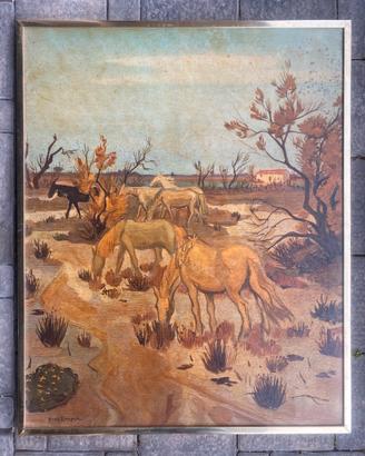 Yves Brayer - Oleografia ritoccata a mano Camargue