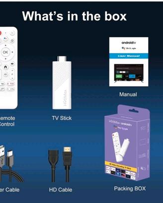 TV Stick H96 Max, Android 14, 2gb RAM