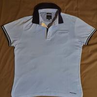 Polo Henry Cotton’s uomo azzurra slim fit taglia M