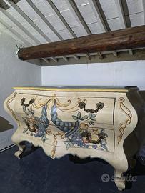 Cassettone veneziano dipinto a mano anni ’50