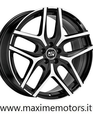 Cerchi MSW40 neri diamantati 19 Skoda Audi VW Golf