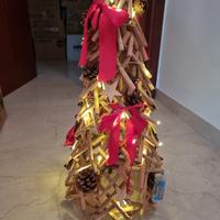 Alberino di Natale artigianale con luci LED