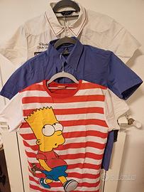 Set : 2 camicie e completo per bambino 13-14 anni 