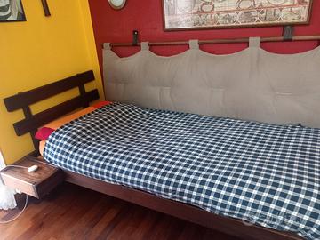 Letto singolo e scrivania vero legno