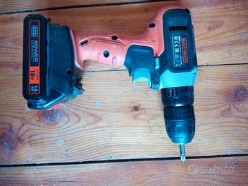 BLACK&DECKER TRAPANO AVVITATORE 18 V LITIO