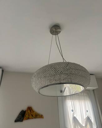 Lampadario a sospensione cucina con cristalli