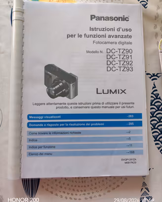 Manuale  Panasonic Lumix tz90