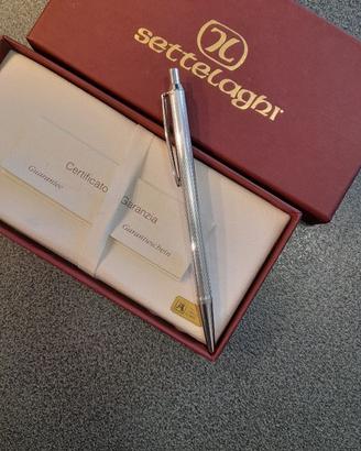 penna a sfera SETTELAGHI in argento