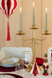 Candelabro oro Villa Altachiara a 3 fiamme