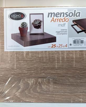 🛋️ Legno & Design Mensola Arredo MDF 25x25x4 cm

