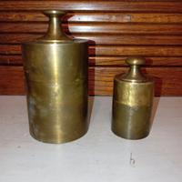 Coppia pesi ottone vintage porta fiammiferi/sigare