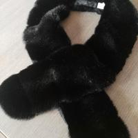 Stola nera sintetica donna