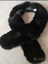 Stola nera sintetica donna