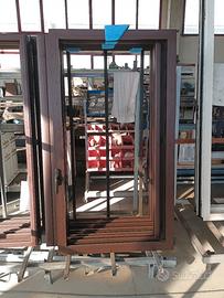 N.6 Finestre taglio termico da 74 mm color marrone