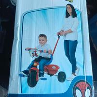 Triciclo Spiderman NUOVO con maniglione di sicurez