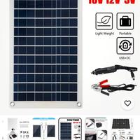 Kit pannello fotovoltaico 100watt casa giardino