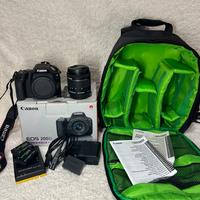 Canon EOS 200D + 18-55mm + 50mm f/1.4 + accessori