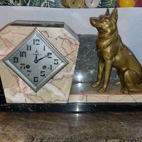 Orologio da camino Art Déco anni ’30 con trittico 