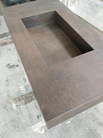 lavandino bagno in ceramica effetto corten