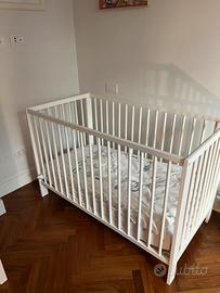 Lettino gulliver ikea con materasso e lenzuola