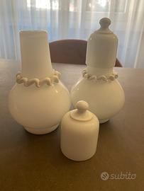 Coppia bottiglie vintage in vetro di Murano