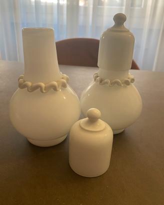 Coppia bottiglie vintage in vetro di Murano