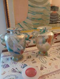 Coppia di antichi vasi di murano