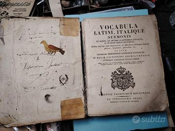ANTICO VOCABOLARIO LATINO 1818