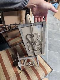 Lampadario in ferro battuto