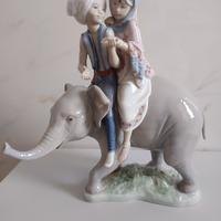 Lladro bambini indù su elefante