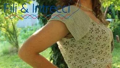 bolero uncinetto viscosa / gilet donna uncinetto