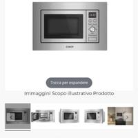 CA20FMW7NGMicroonde Candy Wave 600 Inox da Incasso