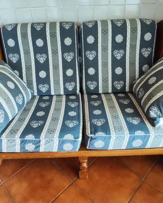 Divano in legno 2 posti