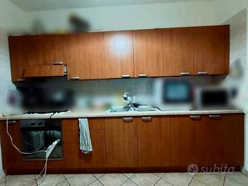 Cucina lineare 3,30 metri legno 