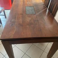 Tavolo da pranzo in teak africano con sedie