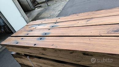 tavole ricavate da traversine ferroviarie