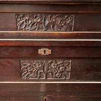 Cassettone antico in legno massello 4 cassetti