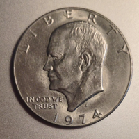 Moneta $ USA rara 1974