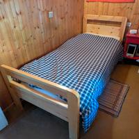 Letto una piazza in legno di pino