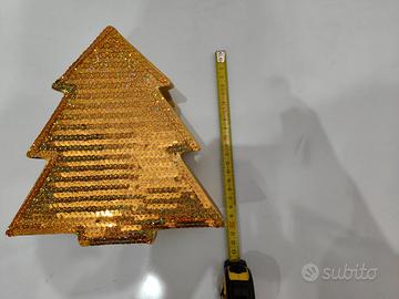 scatola albero di natale con paillettes nuova