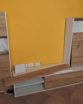 Parete attrezzata 220cm Rovere(Mod Deghi KL-22R)