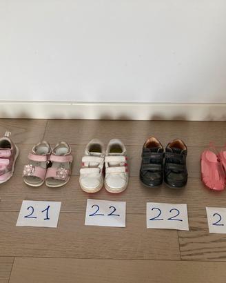 Set scarpe bimba taglie 21-22