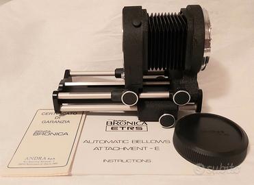 Soffietto e obiettivo macro per Zenza Bronica ETR 