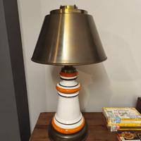 Lampada ceramica e ottone 